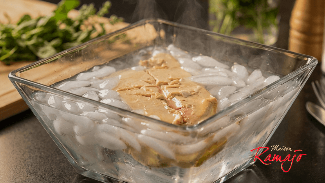 faire blanchir et le raffermir un foie gras